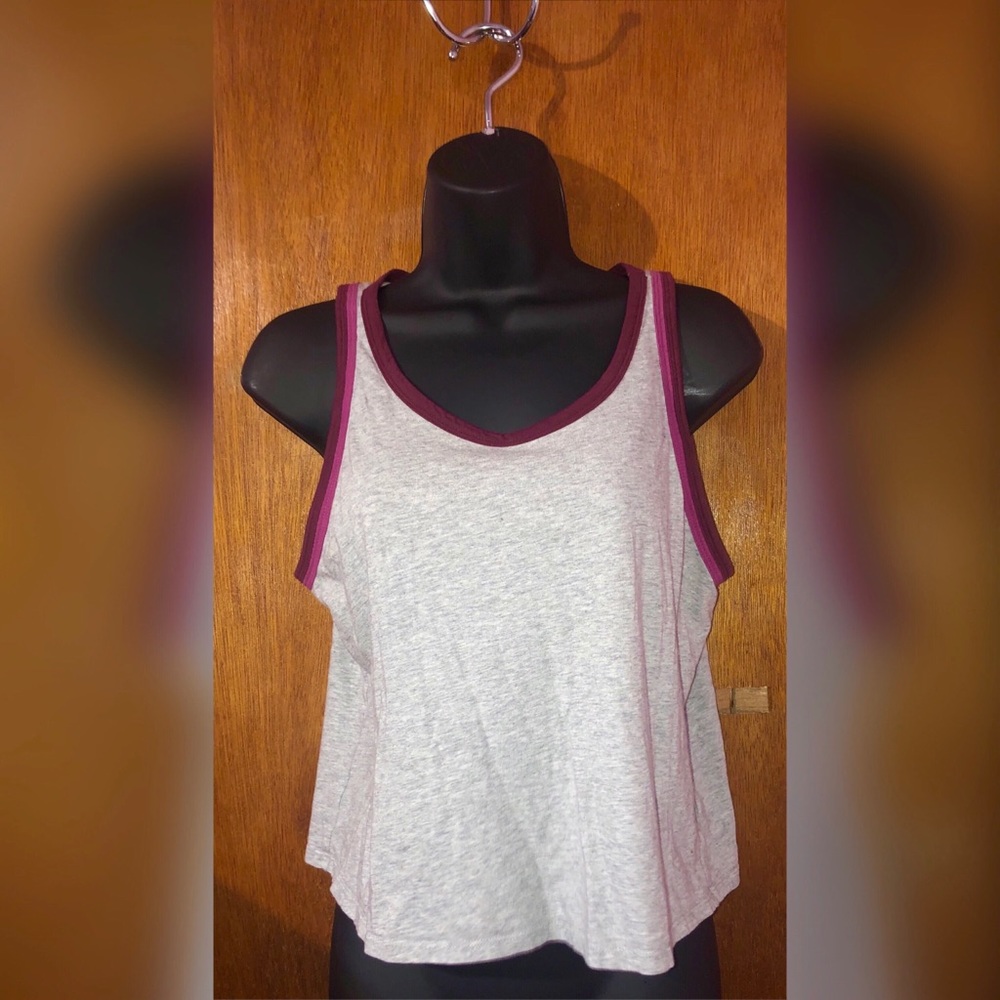 Gray & maroon Mossimo tank top